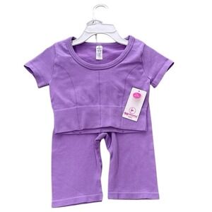Girls Large (12) 90 Degree By Reflex 2-Piece Set Sheer Lilac‎ NWT MSRP $36